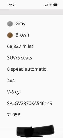 2019 LAND ROVER RANGE ROVE #3283646980