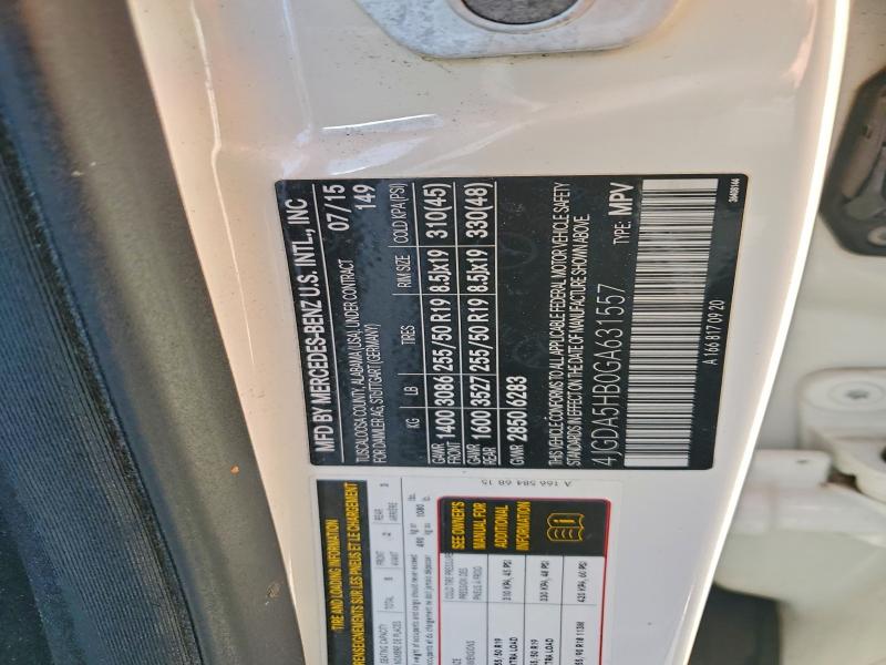 2016 MERCEDES-BENZ GLE 350 4M #3296335433