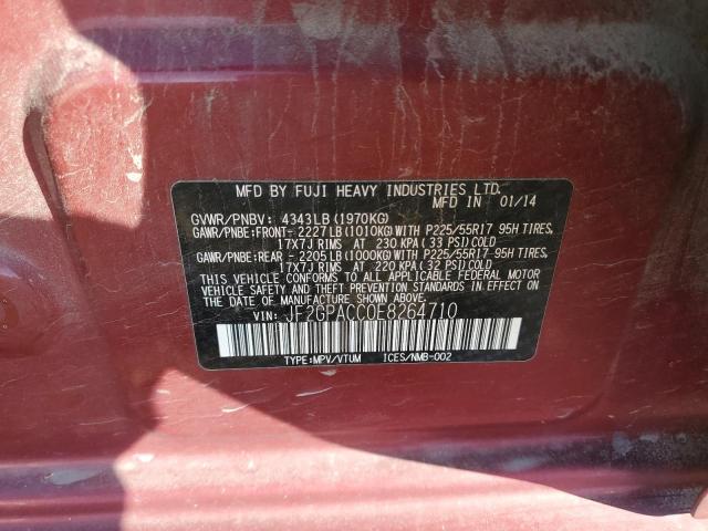 2014 SUBARU XV CROSSTR #3293493442