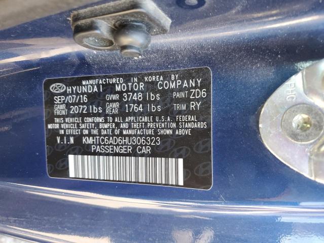 2017 HYUNDAI VELOSTER #3285940584