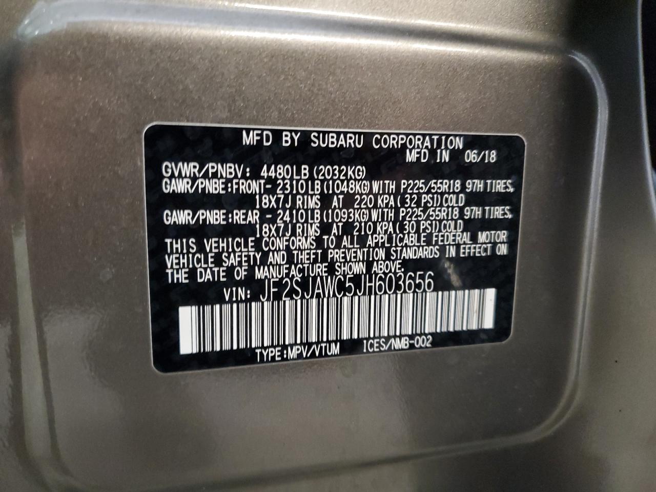 SUBARU FORESTER 2.5I TOURING