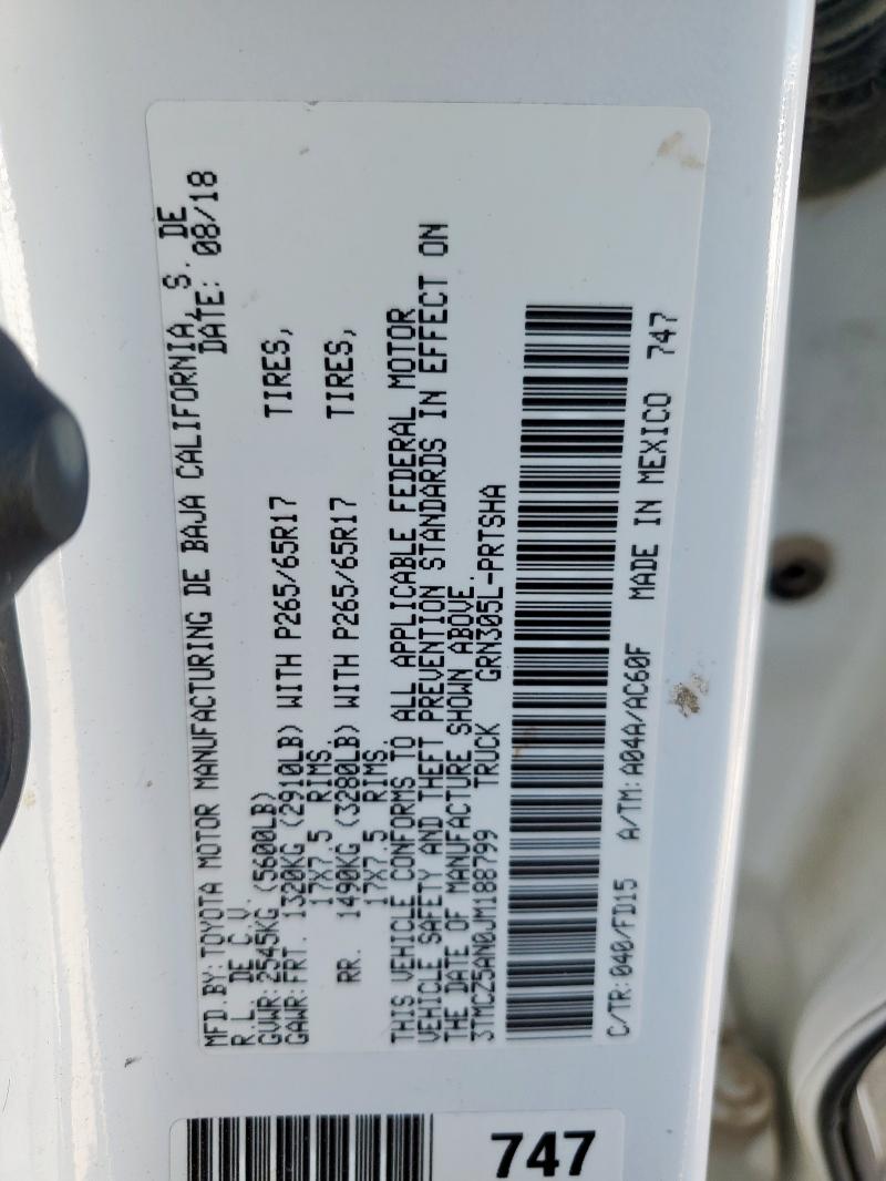 2018 TOYOTA TACOMA DOU #3297911774