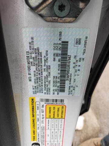 2018 FORD FUSION SE - 3FA6P0HD3JR107662