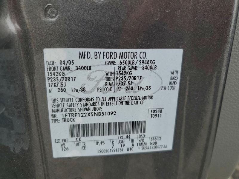 2005 FORD F150 #3296281450