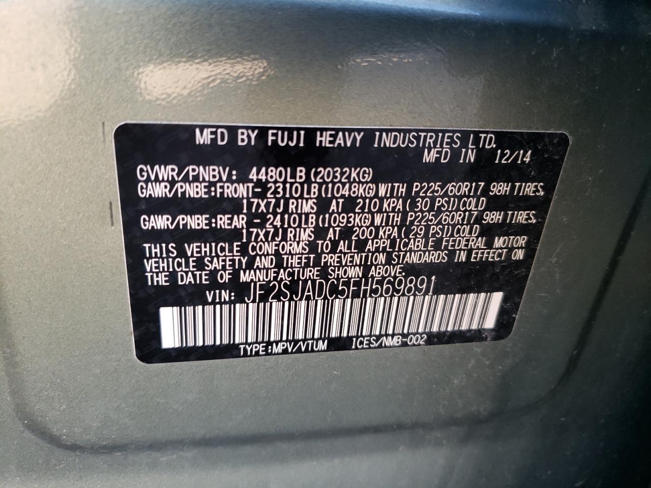 SUBARU FORESTER 2.5I PREMIUM