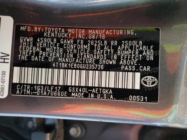 2016 TOYOTA AVALON XLE #3301762345
