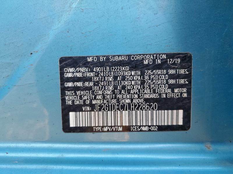 2020 SUBARU CROSSTREK #3298096131