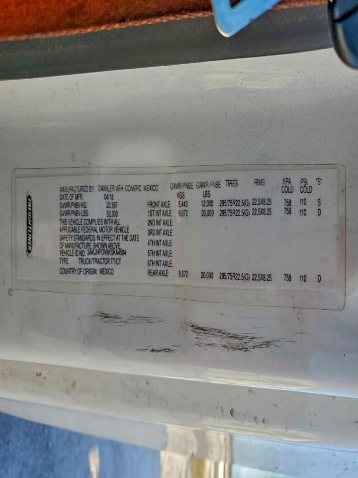 Lot #3317831240 2019 FREIGHTLINER CASCADIA 1