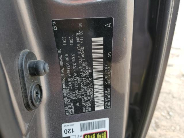2015 TOYOTA SIENNA XLE #3292313289