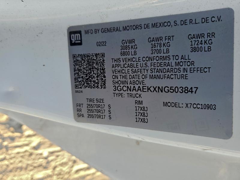 2022 CHEVROLET SILVERADO #3296294414