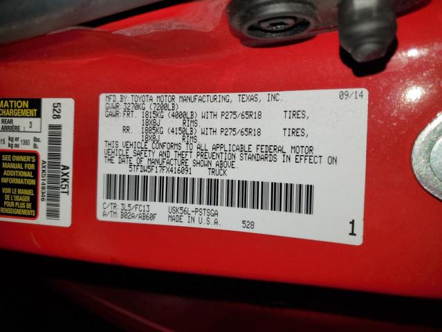 2015 TOYOTA TUNDRA CRE #3302694005