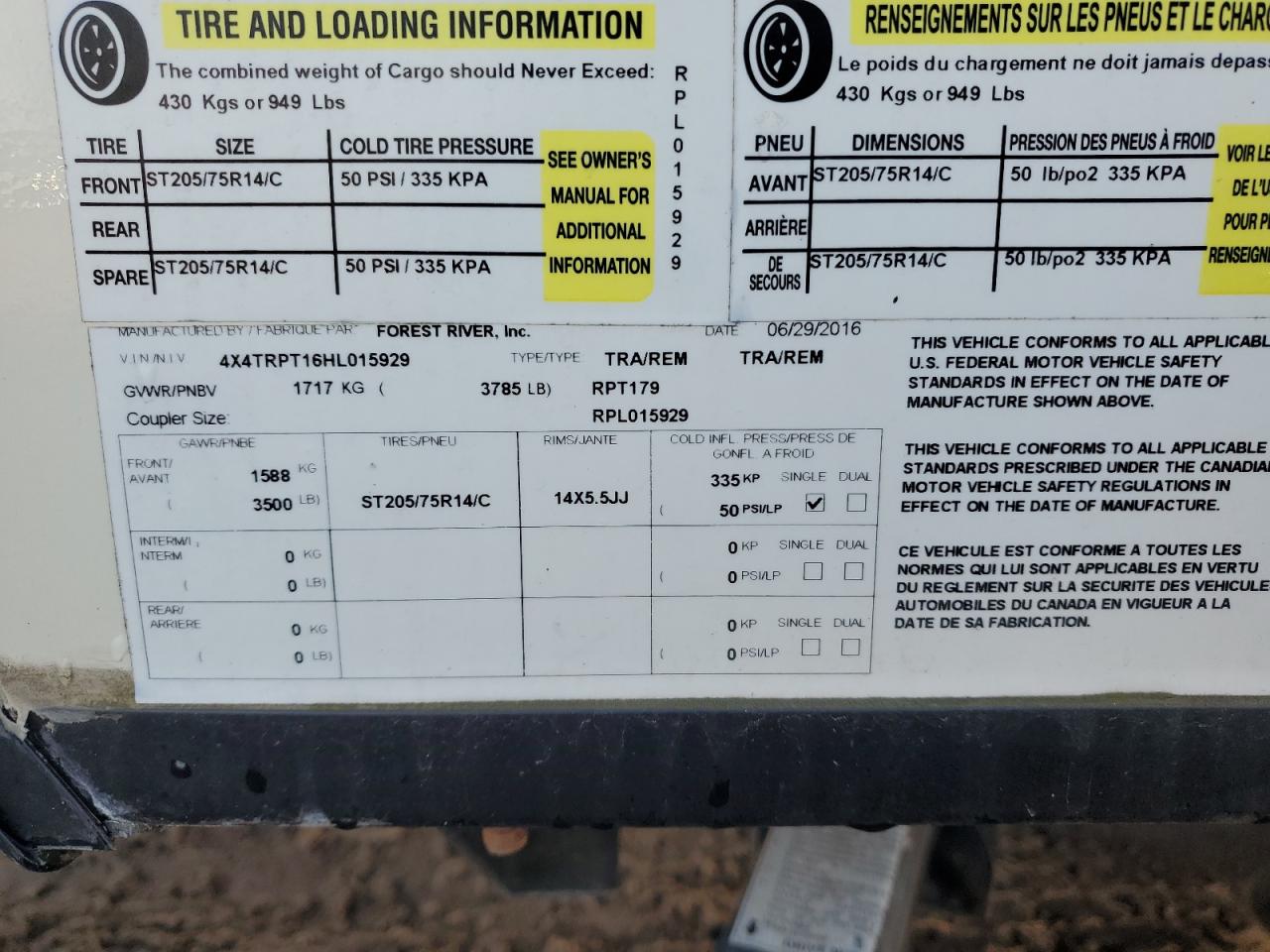 Lot #3310412995 2017 FORE RPOD