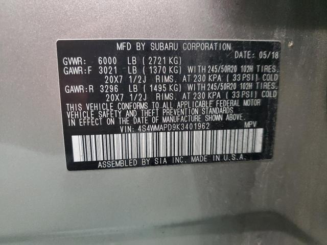 2019 SUBARU ASCENT LIM - 4S4WMAPD9K3401962