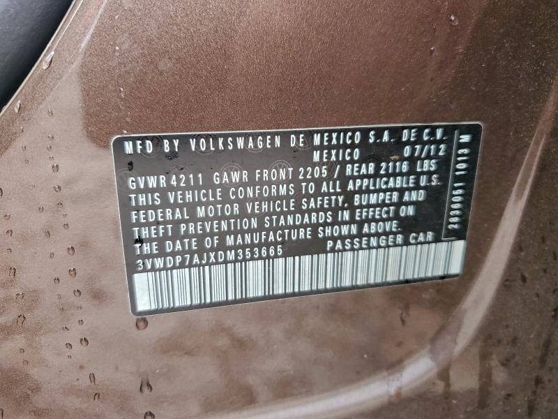 2013 VOLKSWAGEN JETTA SE #3304738941