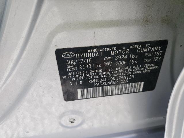 2019 HYUNDAI ELANTRA SE - KMHD84LF9KU753129