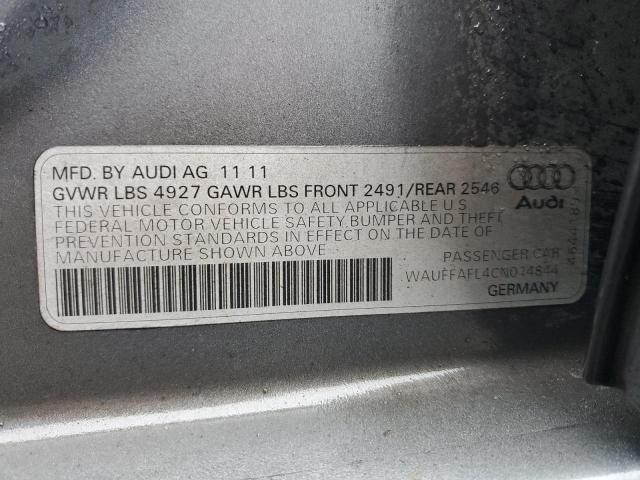 2012 AUDI A4 PREMIUM #3304515482