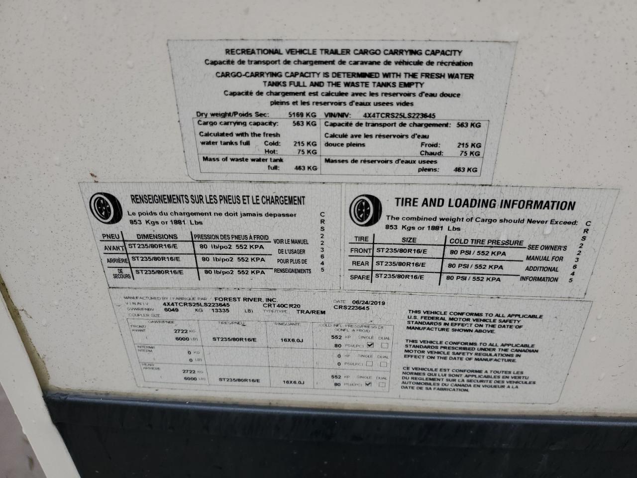 Lot #3284037828 2020 CEDA 5TH WHEEL