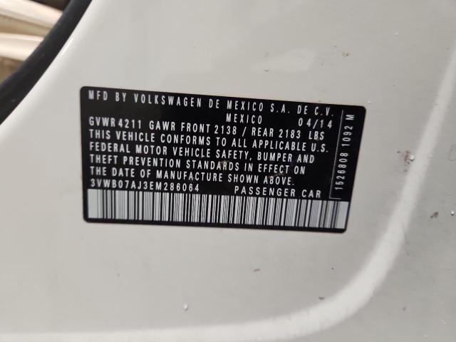 2014 VOLKSWAGEN JETTA SE - 3VWB07AJ3EM286064