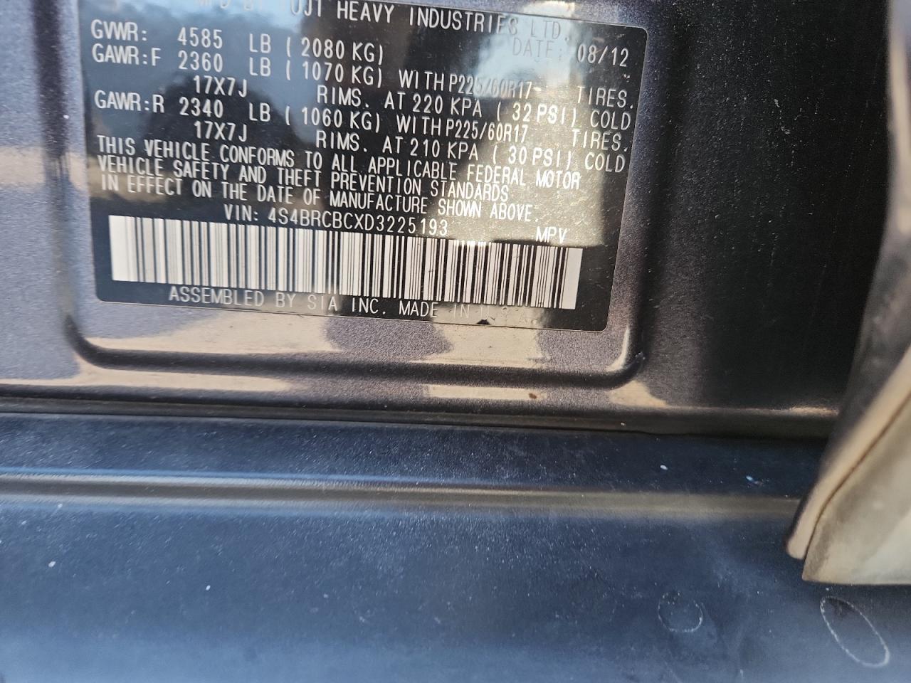 SUBARU OUTBACK 2.5I PREMIUM