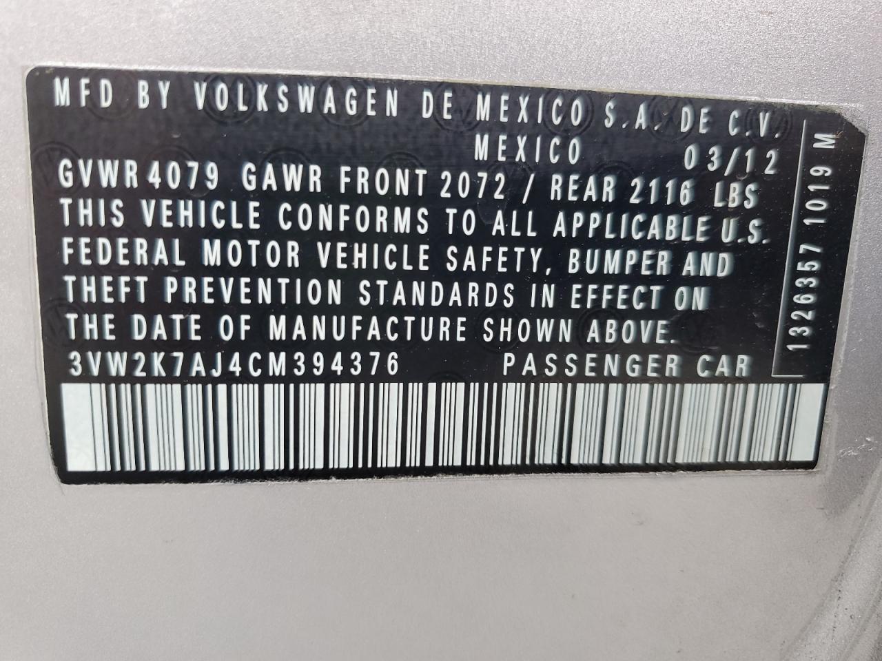 VOLKSWAGEN JETTA BASE