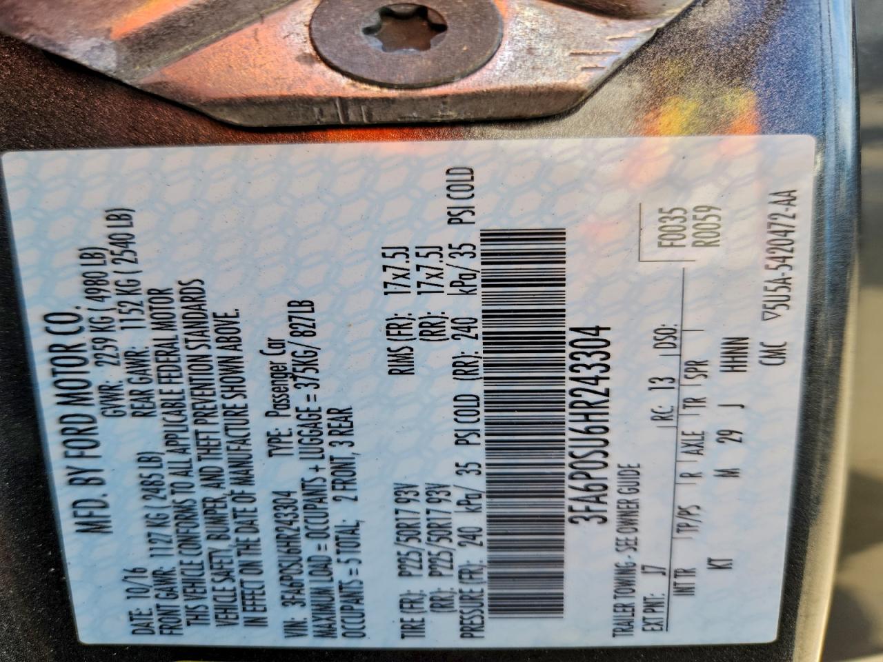 FORD FUSION TITANIUM PHEV