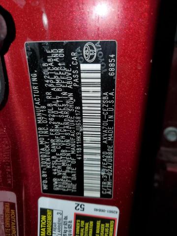 2018 TOYOTA CAMRY L #3305725718