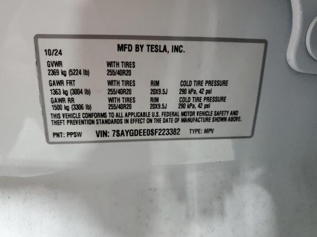 2025 TESLA MODEL Y #3302759387