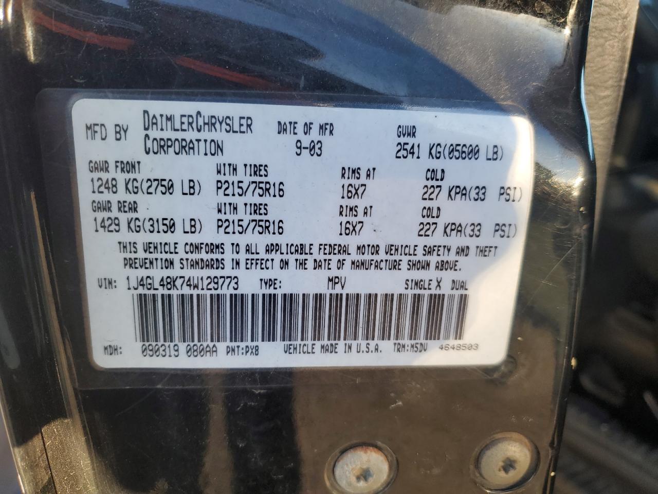 Lot #3301645625 2004 JEEP LIBERTY SP