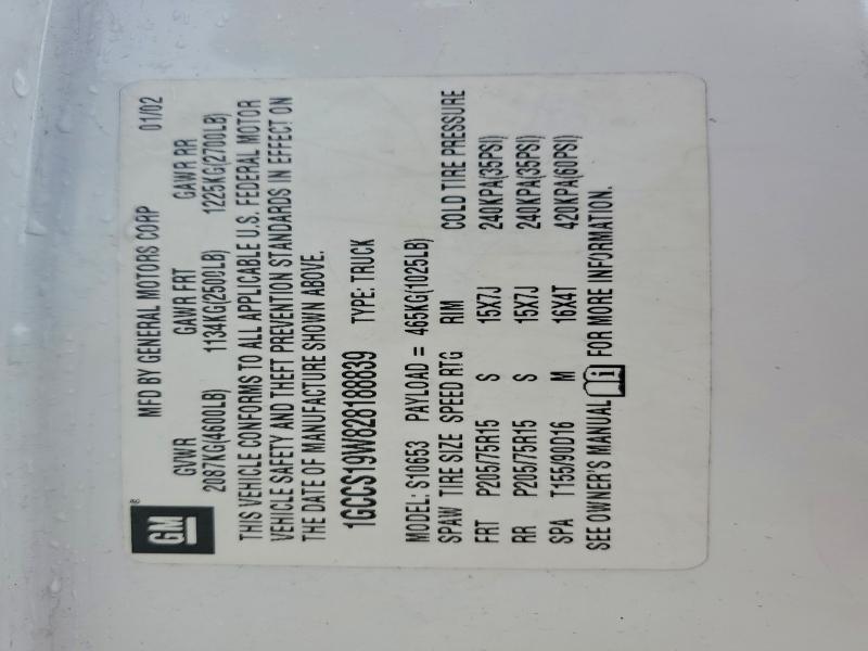 2002 CHEVROLET S TRUCK S1 #3298290078