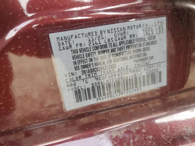 2022 NISSAN SENTRA SV #3302632092