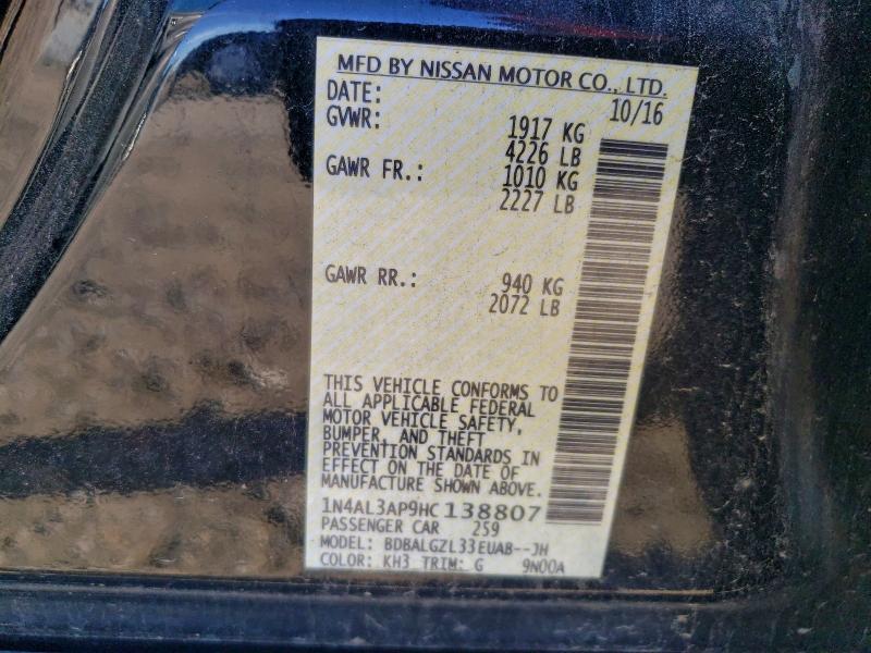 2017 NISSAN ALTIMA 2.5 #3297163545