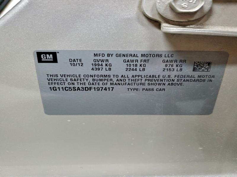 2013 CHEVROLET MALIBU 1LT #3301809334