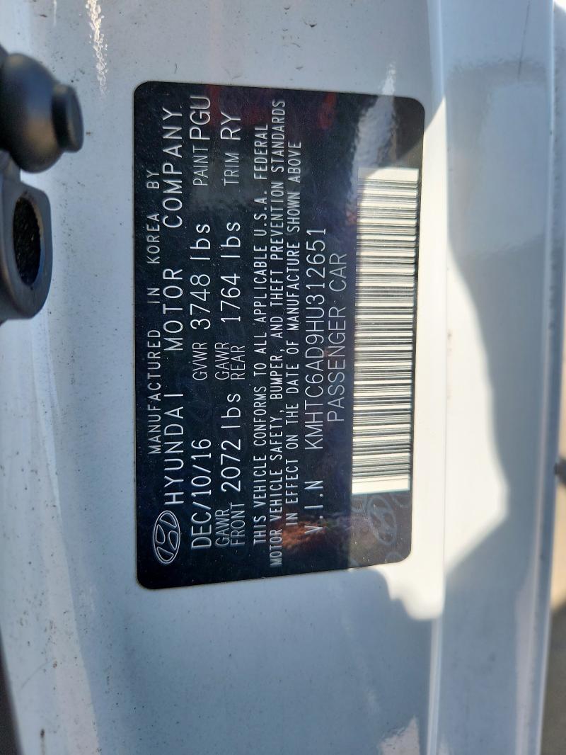 2017 HYUNDAI VELOSTER #3310470046