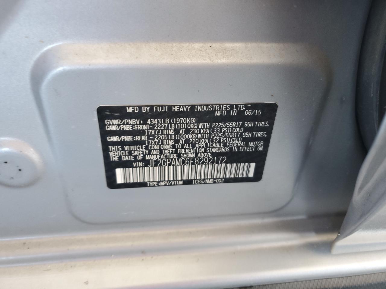 SUBARU XV 2.0 LIMITED