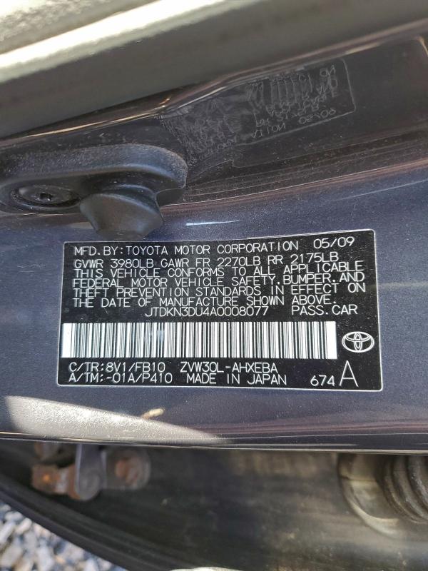 2010 TOYOTA PRIUS #3296313442