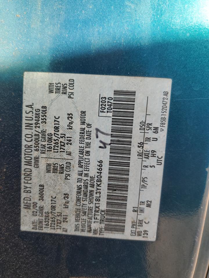 Lot #3294780766 2000 FORD F150