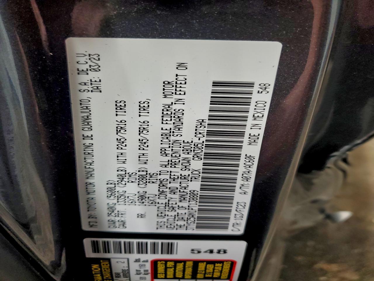 TOYOTA TACOMA ACCESS CAB