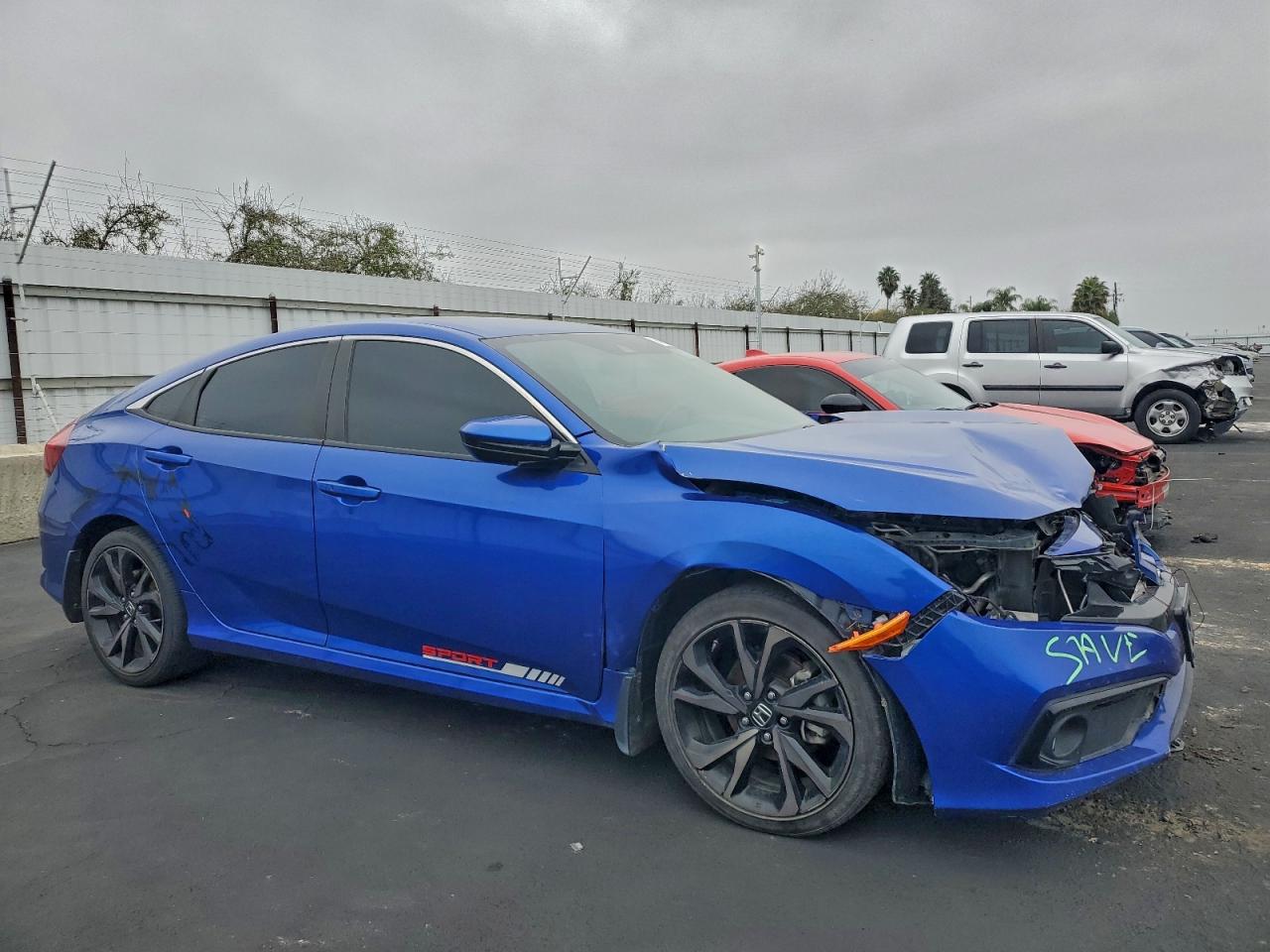 Lot #3316699521 2020 HONDA CIVIC SPOR