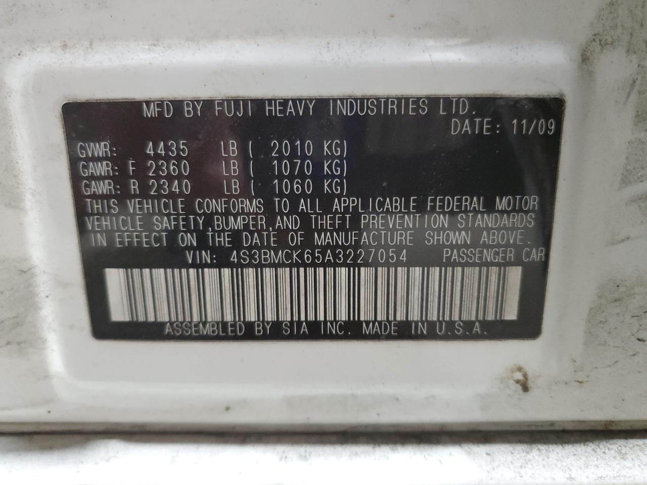 SUBARU LEGACY 2.5I LIMITED