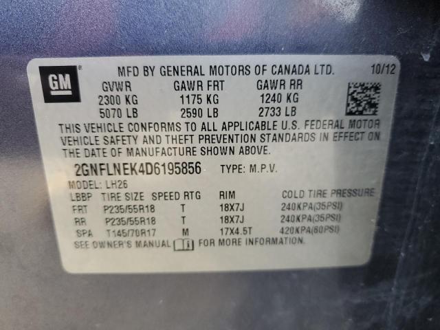 2013 CHEVROLET EQUINOX LT #3283785433