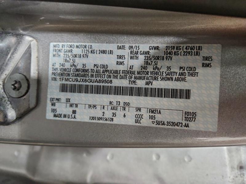 2016 FORD ESCAPE TIT #3296901848