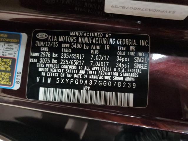 2016 KIA SORENTO LX - 5XYPGDA37GG078239