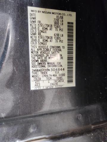 2009 NISSAN TITAN XE #3302657047