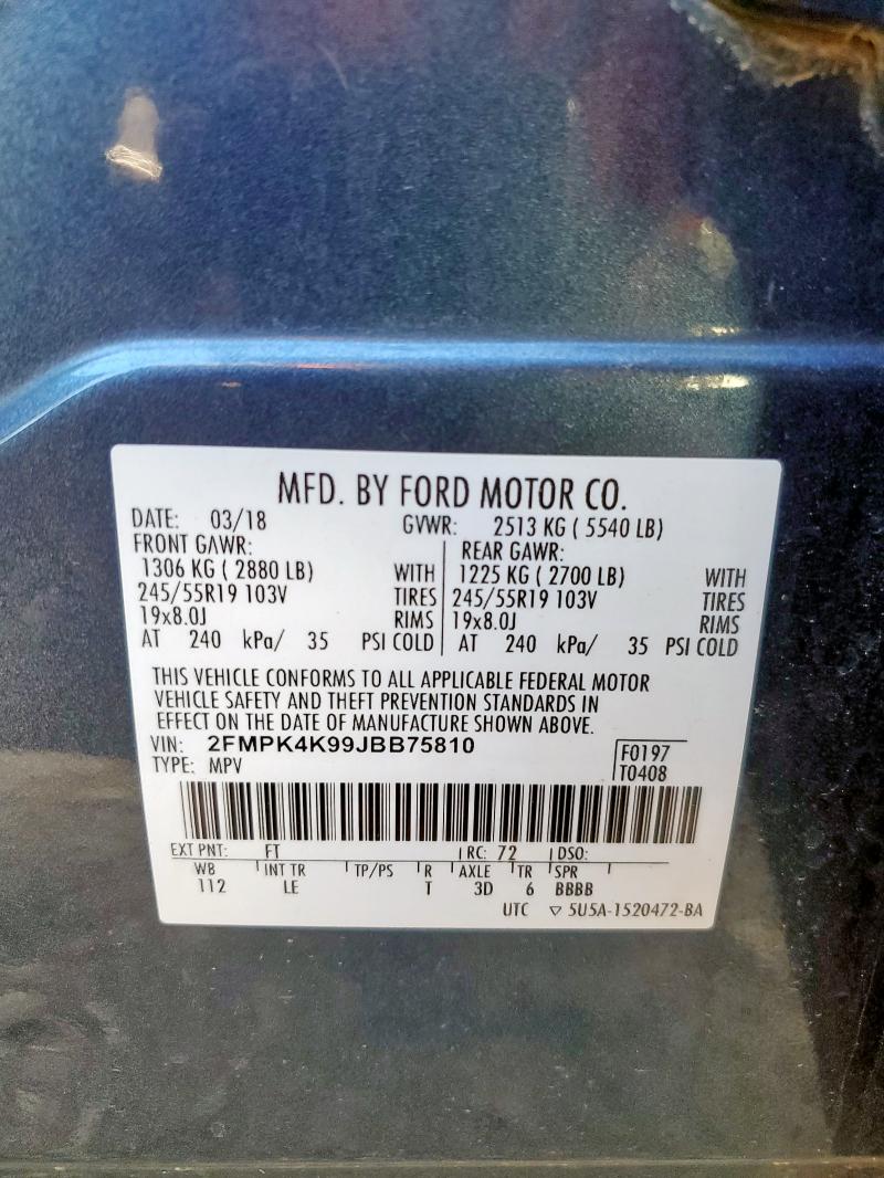 2018 FORD EDGE TITAN #3291210958