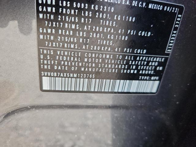 2022 VOLKSWAGEN TIGUAN S #3291466469