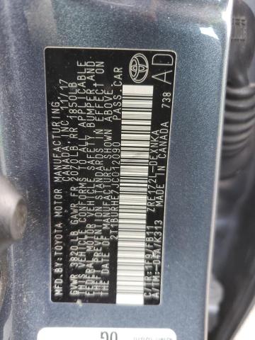 2018 TOYOTA COROLLA L #3303878694