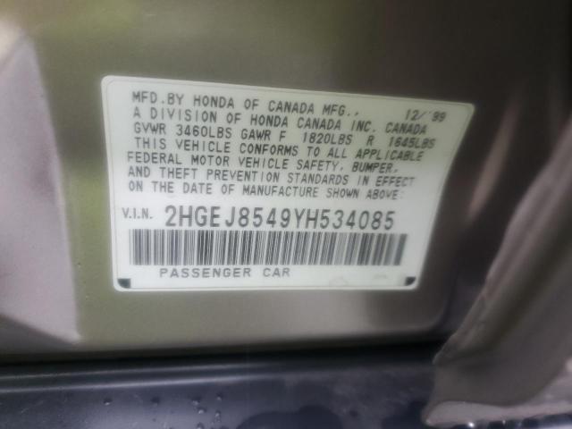 2000 HONDA CIVIC EX #3302806903