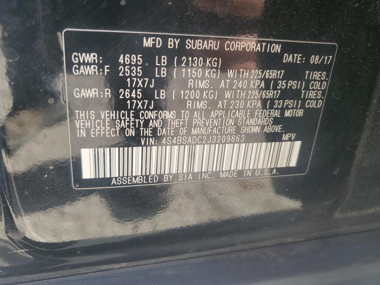 SUBARU OUTBACK 2.5I PREMIUM