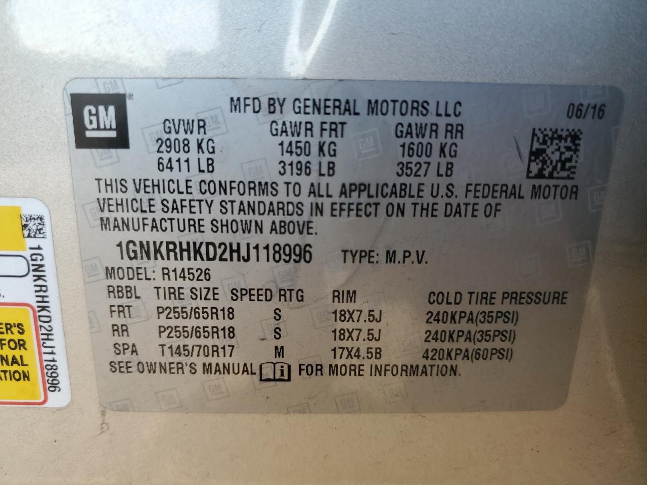 CHEVROLET TRAVERSE LT