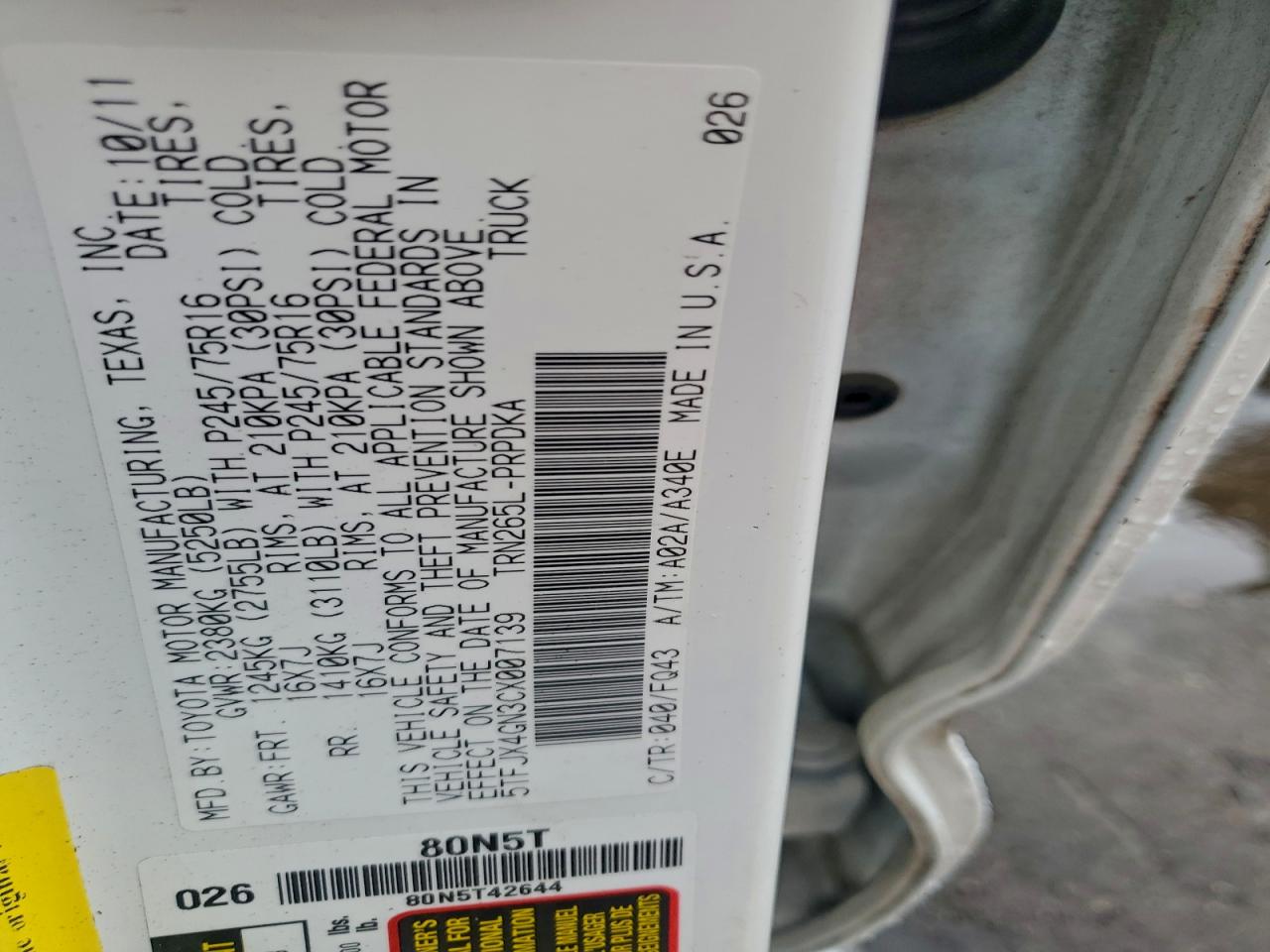 TOYOTA TACOMA DOUBLE CAB